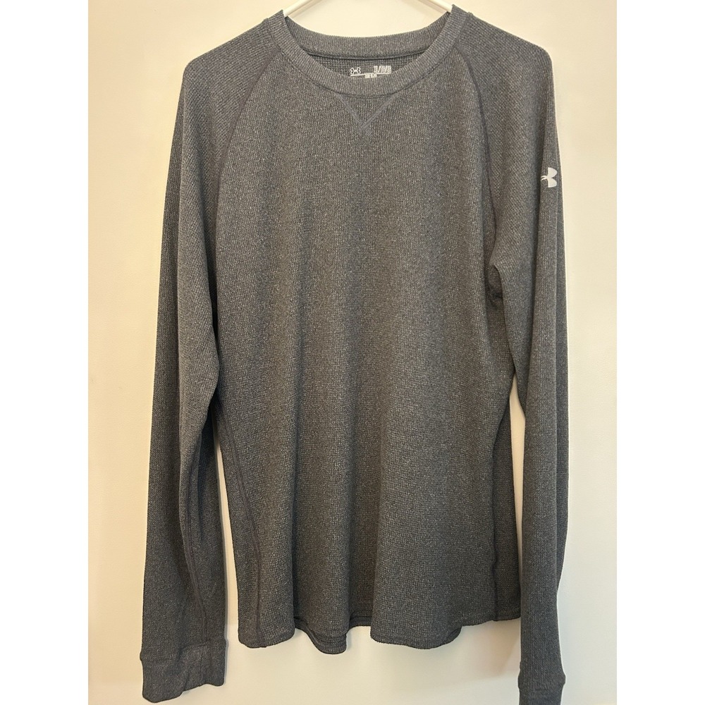 Under Armour Gray Long Sleeve Crew Activewear Top Tee Shirt Polyester Mens XL